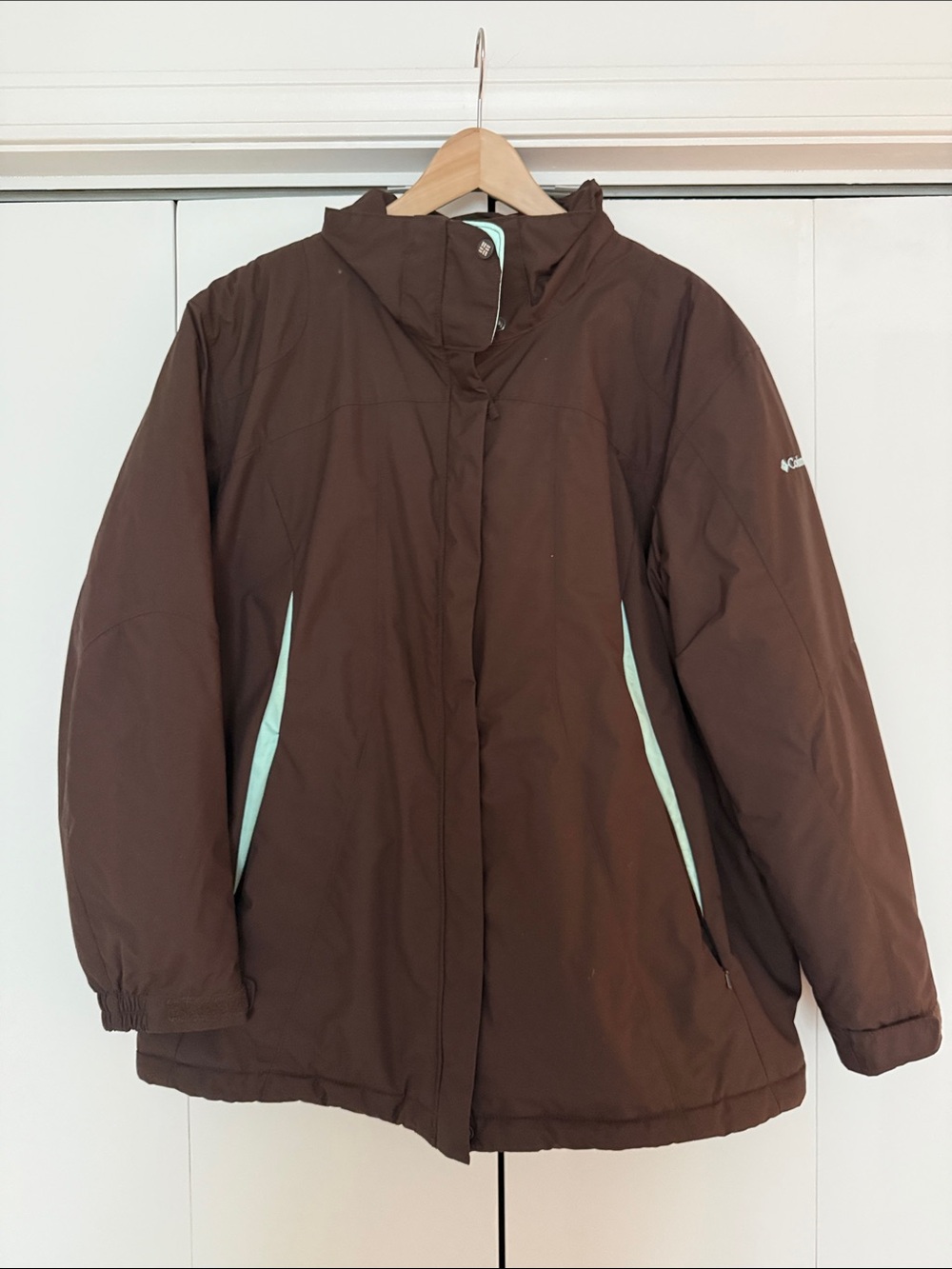 Columbia Brown Women's Puffer Jacket with Light Trim